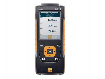 testo 440 dP - Прибор для измерения скорости и оценки качества воздуха в помещении со встроенным сенсором дифференциального давления